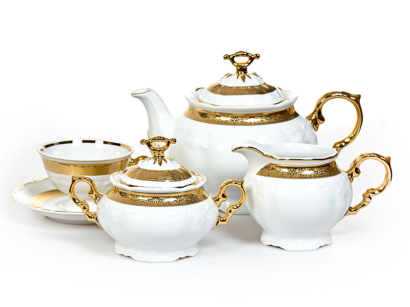 Tea service for 6 persons "MARIE LOUISE GOLD""