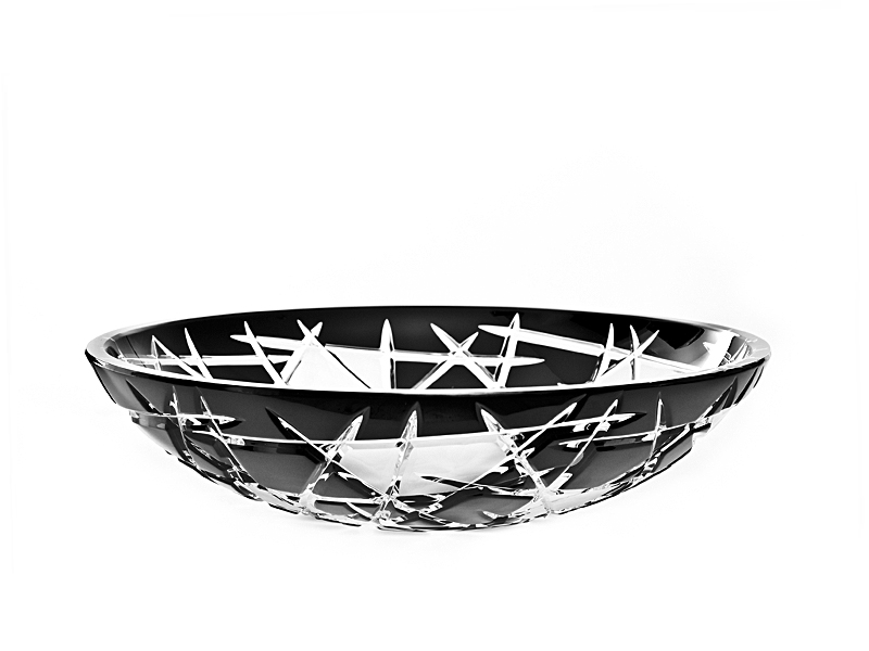 Crystal bowl "MARS" 280 mm (black)