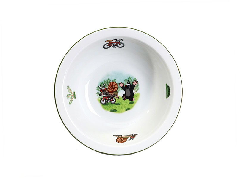 Bowl for flakes Little Mole and a snail on a bicycle 165 mm