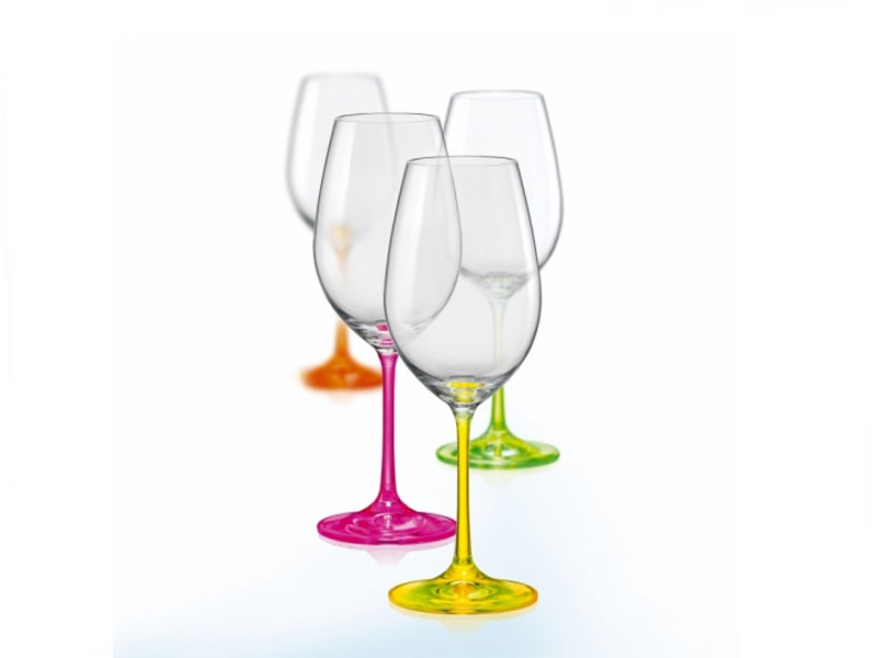 "NEON" wine glasses 350 ml mix of colors