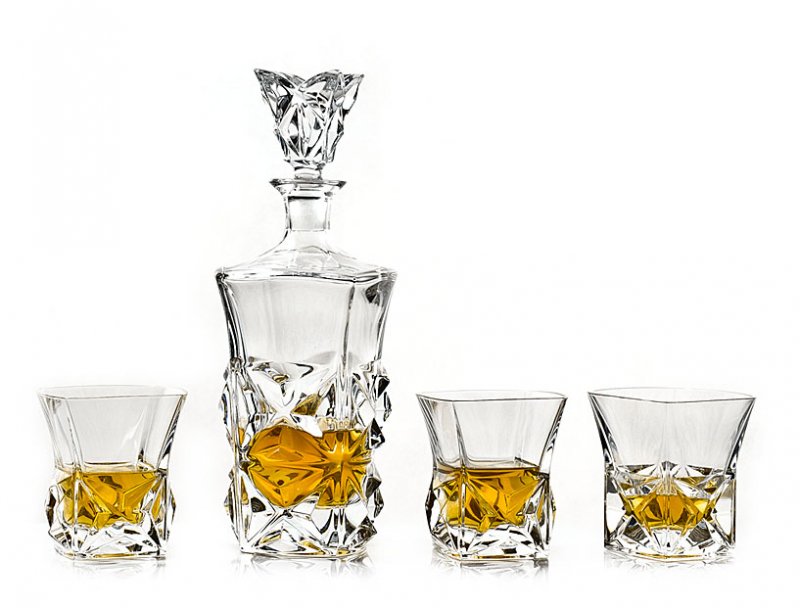 Kryształowy zestaw do whisky Pyramid