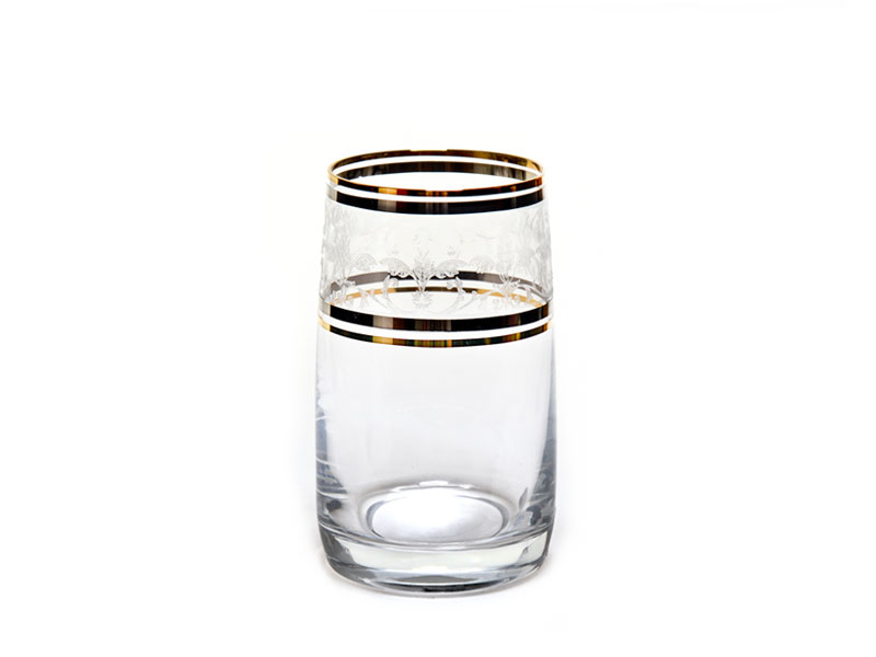 Zdobiona szklanka long drink IDEAL 250 ml Crystalex Bohemia