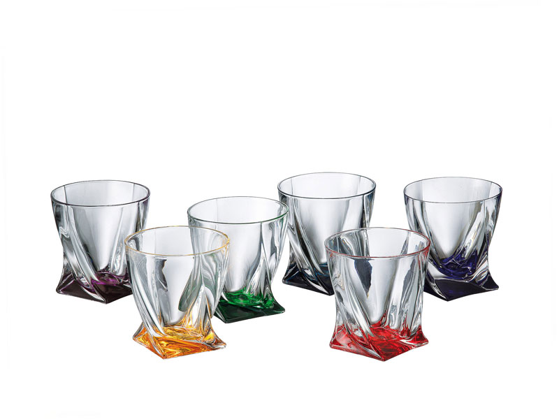 "Quadro" liqueur glasses 6 pcs mix color