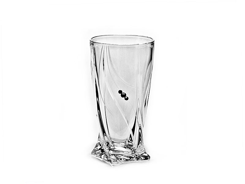 Szklanki long drink Quadro z kryształkami Swarovski 350ml