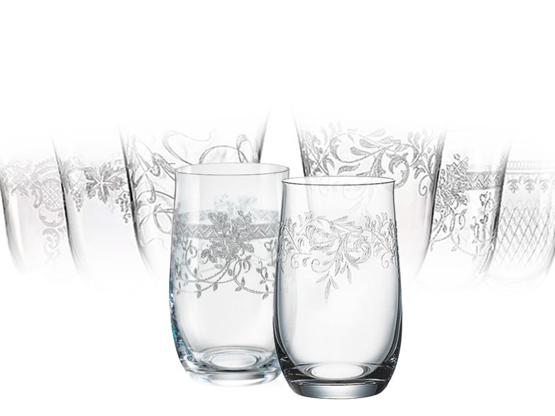 Decorated glasses "ROYAL MIX" 380 ml 