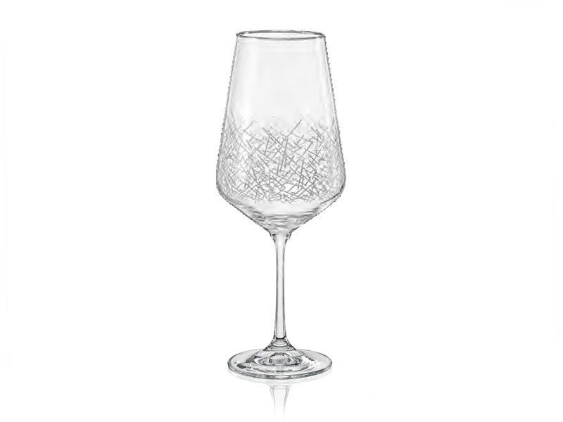 Decorated wine glasses SANDRA
