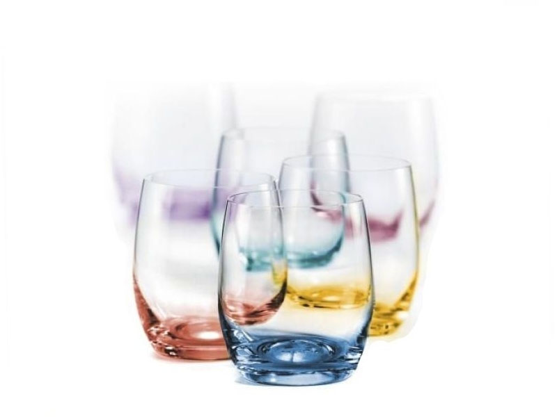 SPECTRUM kryształowe kolorowe szklanki Bohemia