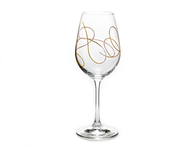 Decorated wine glasses "STRING" 2 pcs. 350ml