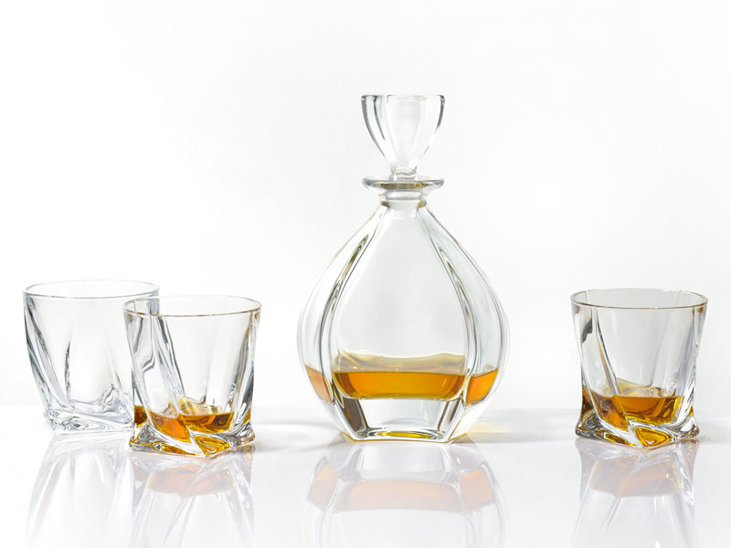 Karafka i szklanki do whisky z kolekcji Laguna