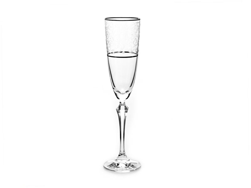 Zdobione kieliszki do szampana "Elisabeth" 200 ml