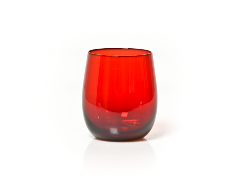 Red whisky glasses 290 ml 1 pcs. Hand Made