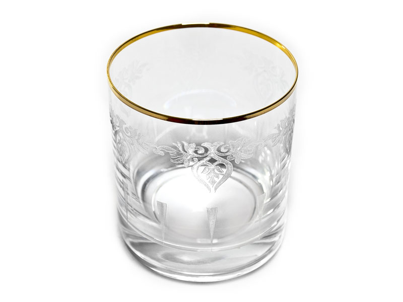 Zdobiona kryształowa szklanka BARLINE Crystalex Bohemia