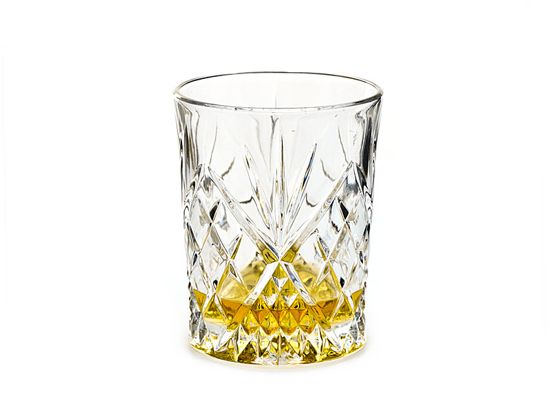 Crystal glass with whiskey