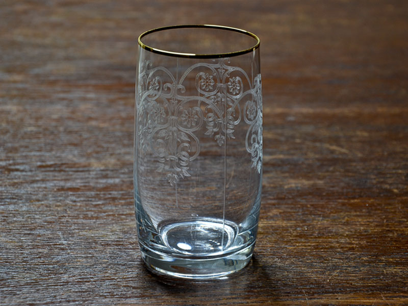 Zdobiona szklanka do napojów, drinków IDEAL Bohemia