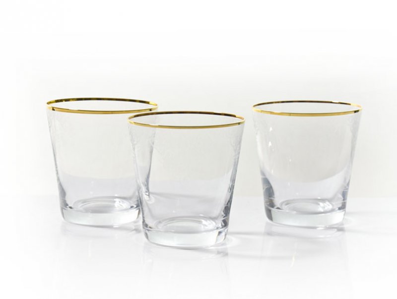 Crystal decorated whisky tumblers Jive