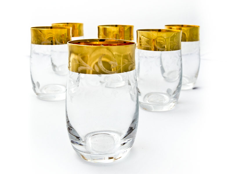 Goldene Gläser 380 ml Iside Q7514