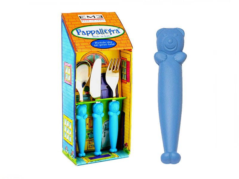 blue children's cutlery