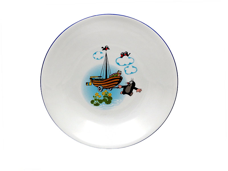 Deep plate - Little Mole and sailboat 200 mm