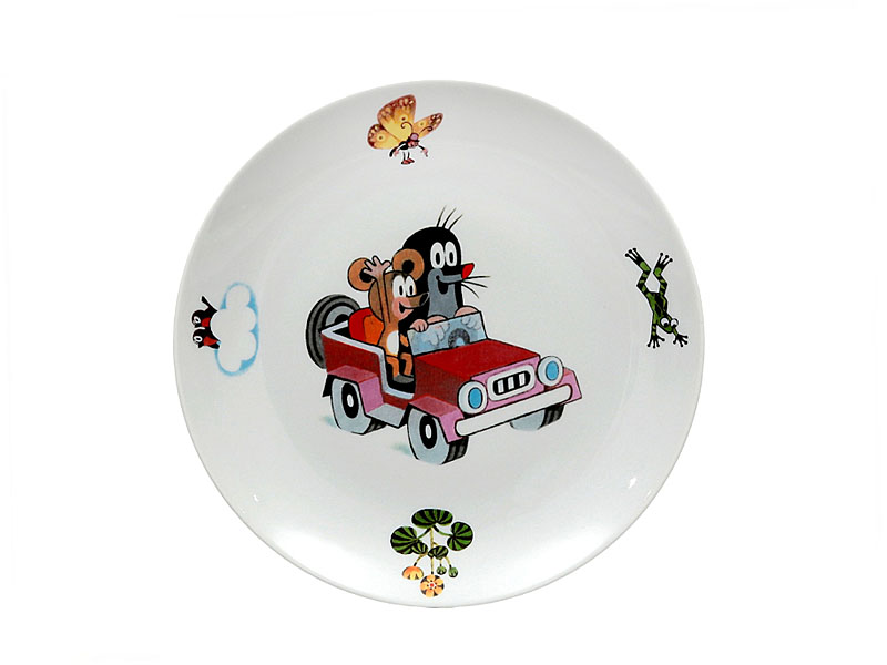 Plate - Little Mole and the mouse in the car 210 mm