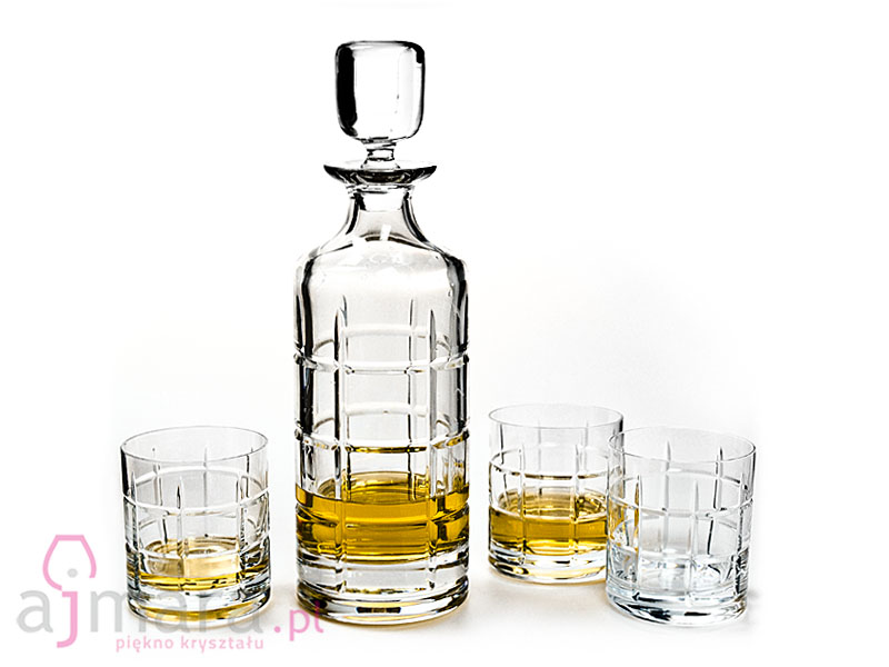 "TARTAN" crystal whisky set 1+6