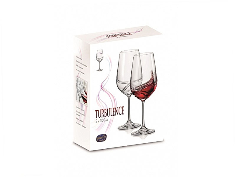 Zestaw 2 kieliszków do wina typu burgund TURBULENCE Bohemia