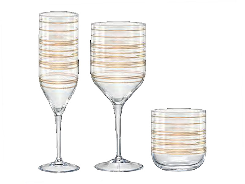 Decorated wine glasses "UMA" 330 ml