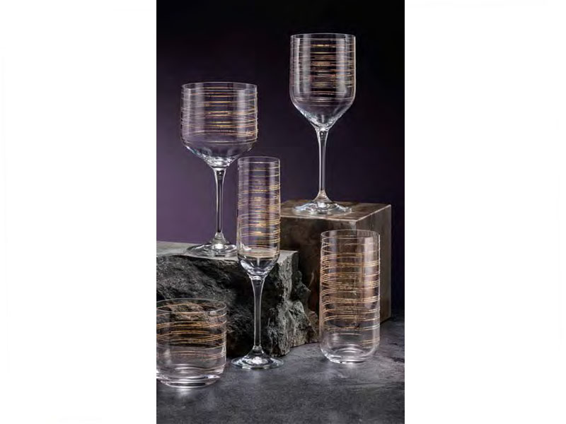 UMA Kolekcja kieliszków i szklanek zdobionych Crystalex Bohemia