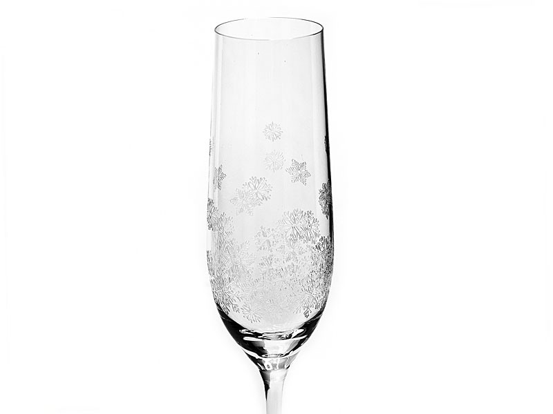 Zimowy dekor śnieżynka VIOLA Bohemia kieliszek do szampana 190 ml
