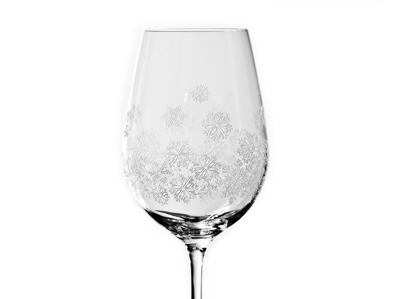 Zimowy dekor śnieżynka VIOLA Bohemia kieliszek do wina