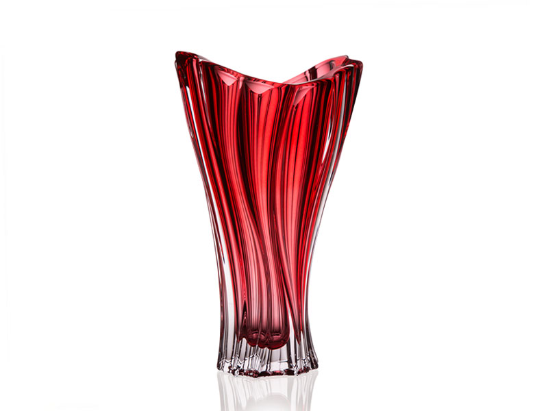 "PLANTICA RED" crystal vase 320 mm 