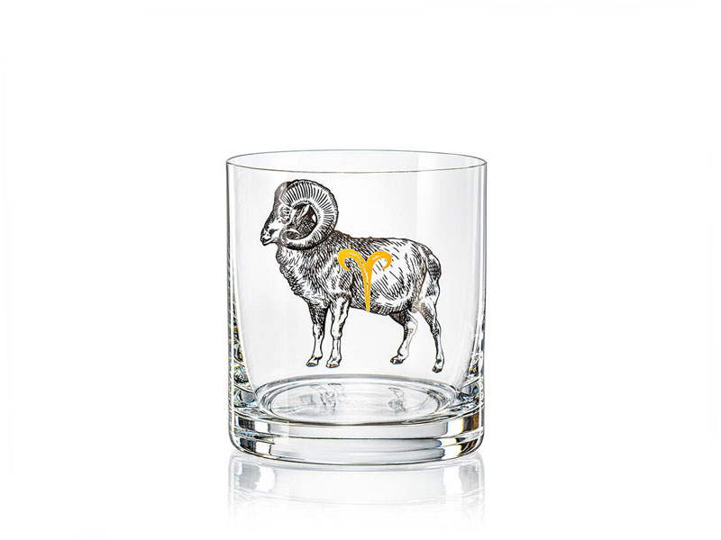 Whiskey glass 280 ml. ZODIAC SIGNS OF ARIES