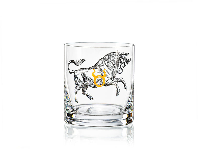 Whiskey glass 280 ml. ZODIAC SIGNS OF TAURUS