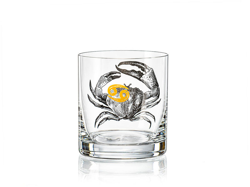 Whiskey glass 280 ml. ZODIAC SIGNS OF CANCER
