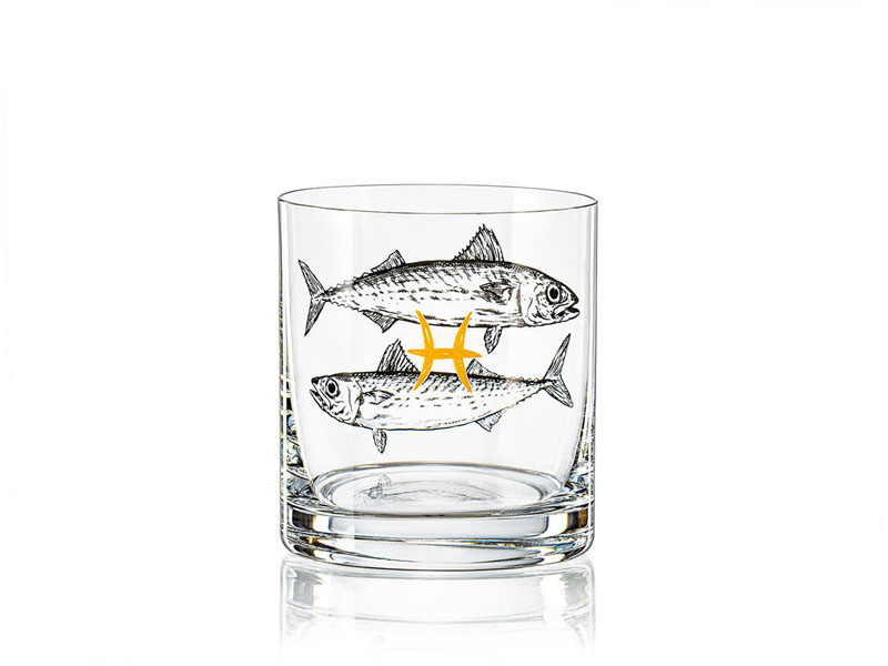 Whiskey glass 280 ml. ZODIAC SIGNS OF PISCES