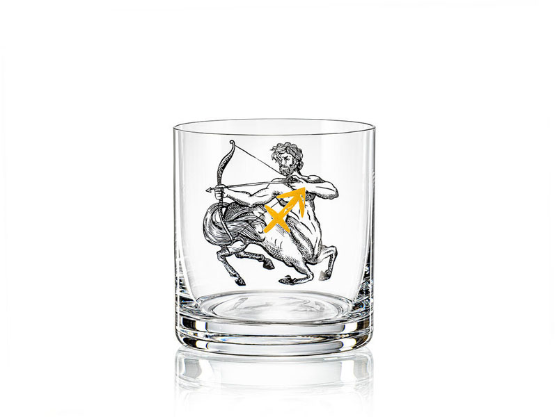 Whiskey glass 280 ml. ZODIAC SIGNS OF SAGITTARIUS