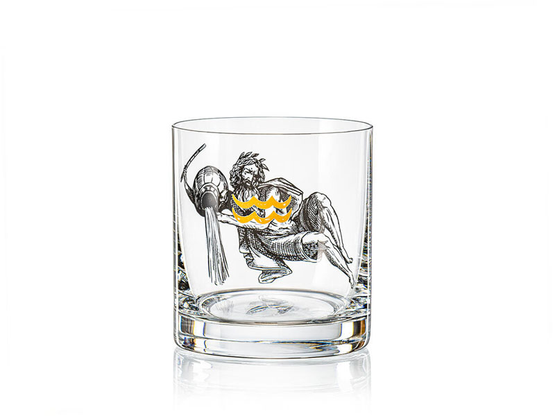 Whiskey glass 280 ml. ZODIAC SIGNS OF AQUARIUS